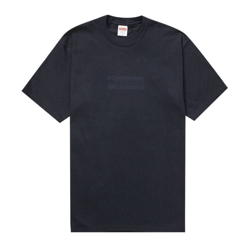 Supreme Tonal Box Logo T-Shirt Navy - Size Large